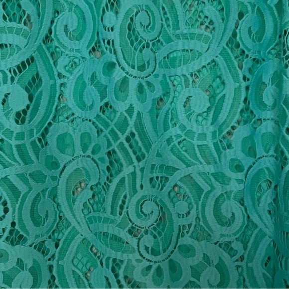 Lilly Pulitzer Turquoise Teal Eyelet Longsleeve Blouse Top Size S - Picture 6 of 11